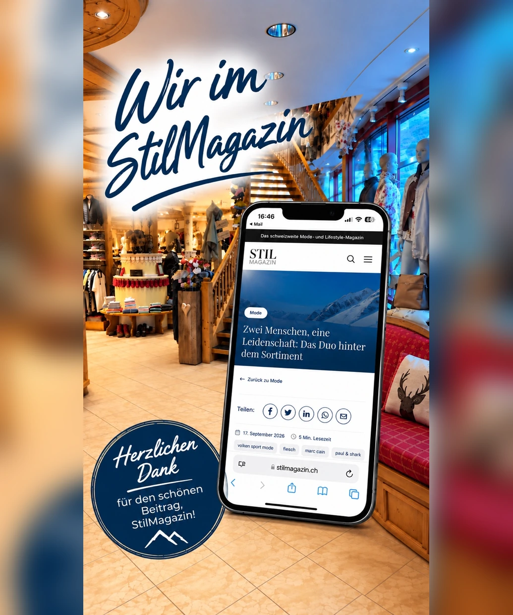 Zwei Menschen, eine Leidenschaft – und ganz viel Herz für Mode, Sport und unsere Region.